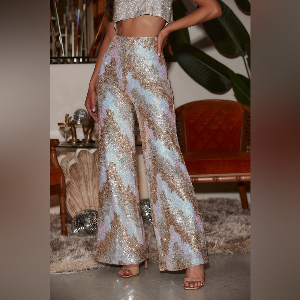 Genevive multi sequin trousers from 12th Tribe